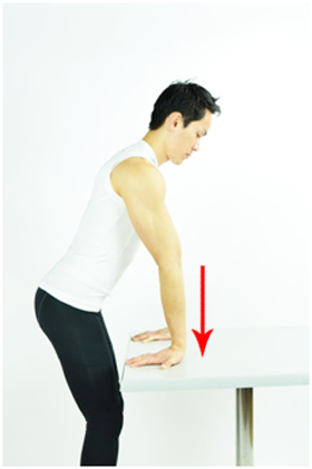 Forearm stretch with table