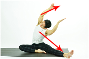 Spiral stretch (right side stretch)