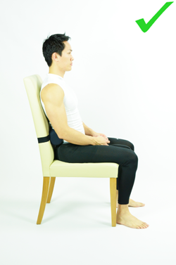 Ideal sitting posture