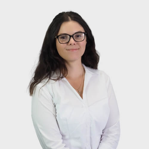 Rebecca Lay portrait on a grey background